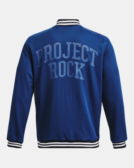 Men's Project Rock Mesh Varsity Jacket, Blue, pdpMainDesktop image number 5